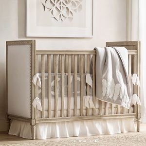 Restoration Hardware Organic Linen Crib Sheets - like new (2 included) - ivory